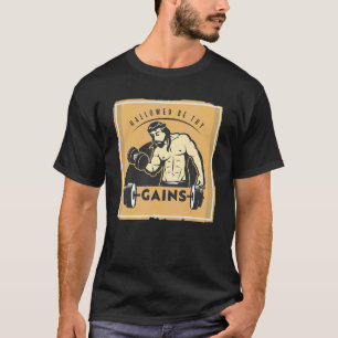 Camiseta Sagrados Sejam Teus Ganhos Músculo Jesus Levantame