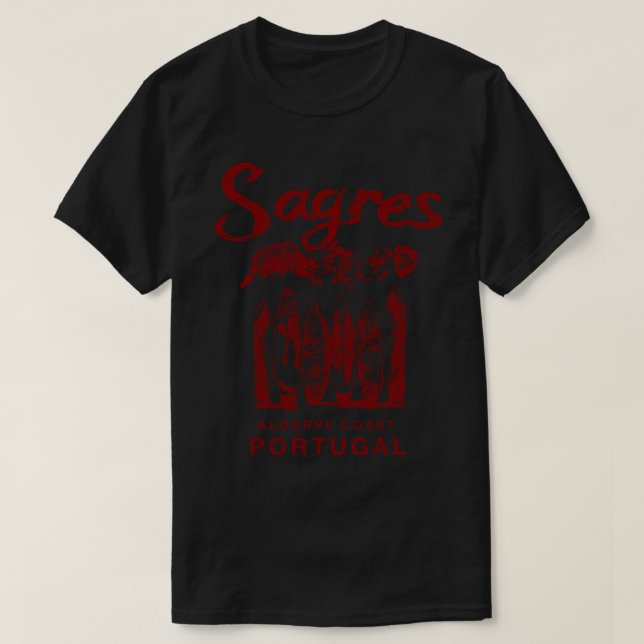 Camiseta Sagres Portugal Surfing Retro Vintage 1205 (Frente do Design)