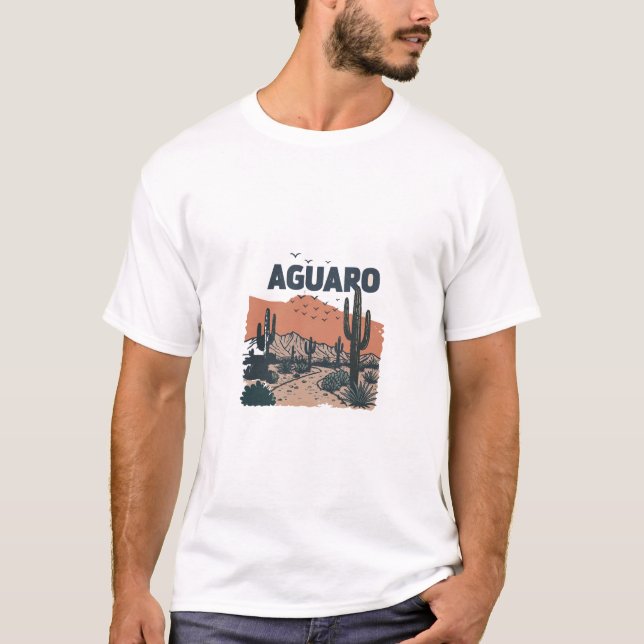 Camiseta Saguaro Sunset - Majestade do Deserto (Frente)