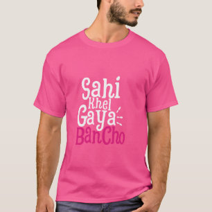 Camiseta Sahi Khel Gaya Desi Swag Meme Bollywoo do Sul da Á