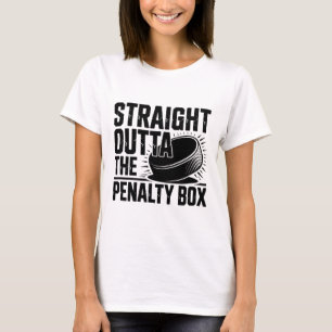 Camiseta Sai direto da caixa de penalidade Funny Hockey 