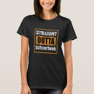 Camiseta Sai Direto de Schaerbeek Bélgica Retrô Desgastado