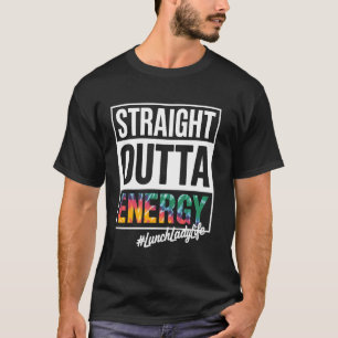 Camiseta Sai direto do almoço energético da vida Funny Cafe