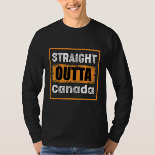 Camiseta Sai direto do Canadá Humor Retro Desgastado Vintag
