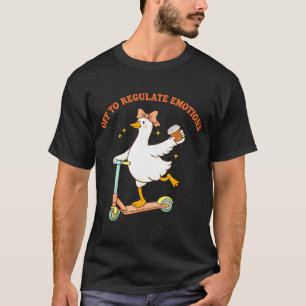 Camiseta Sai para regular emoções pateta de scooter engraça