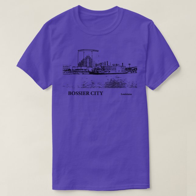 Camiseta Saia da Louisiana da Cidade Bossier - 3 (Frente do Design)