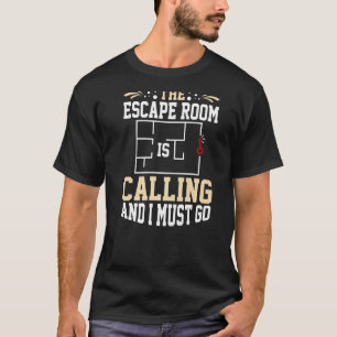 Camiseta Saia da sala Jogo Sair Quebra-cabeça Caixas de Con