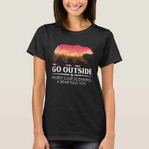 Camiseta Saia do pior cenário de caso Um Matar de urso