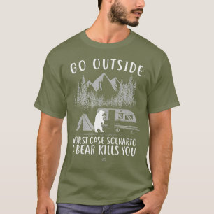 Camiseta Saia do pior cenário de caso Um Matar de urso