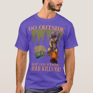 Camiseta Saia do pior cenário de caso Um urso Matares você
