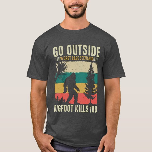 Camiseta Saia do pior cenário de cenário Matares Bigfoot (Frente)