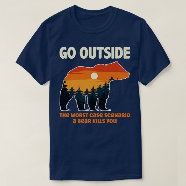 Camiseta Saia Do Pior Cenário De Um Urso Matares (Frente do Design)