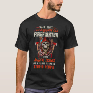 Camiseta Saia, Sou Um Velho Bombeiro Engraçado, Tenho Ang