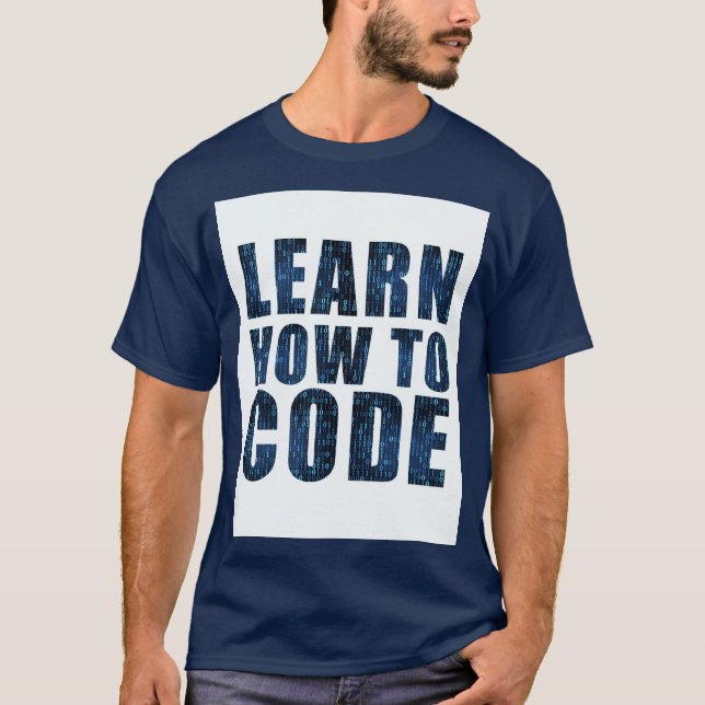 Camiseta Saiba como codificar (azul) (Frente)
