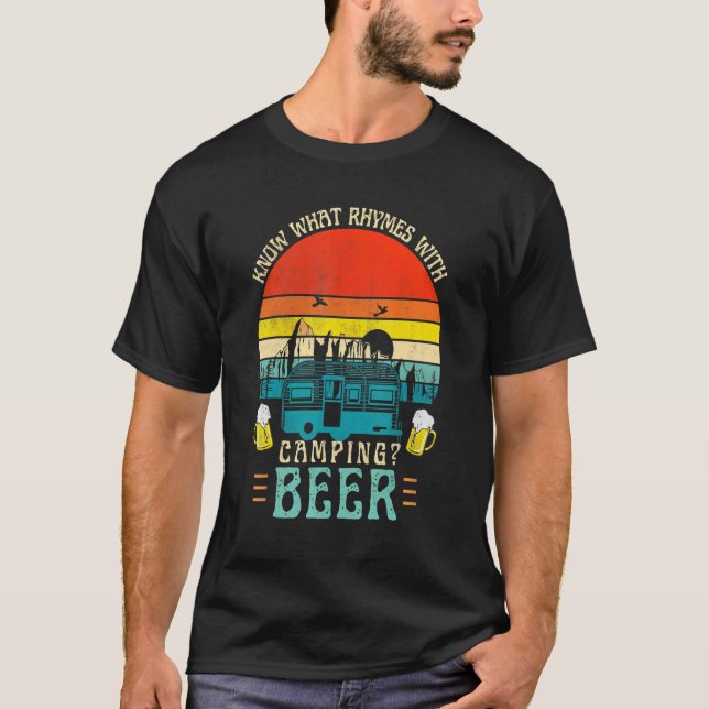 Camiseta Saiba O Que Rita Com O Álcool Gráfico De Cerveja (Frente)