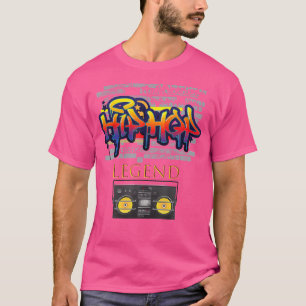 Camiseta Saída de Figurino 80S do salto de rádio do Grafite