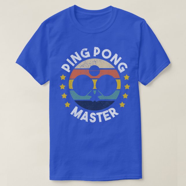 Camiseta Saída do Clube Pong Ping mesa da Tênis 9 (Frente do Design)