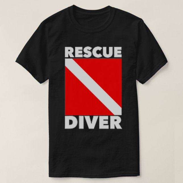 Camiseta Saída do driver de resgate certificado SCUBA Diver (Frente do Design)