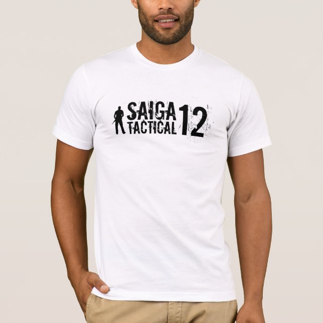 Camiseta Saiga 12 - "Vigilância tática " de Saiga (Frente)