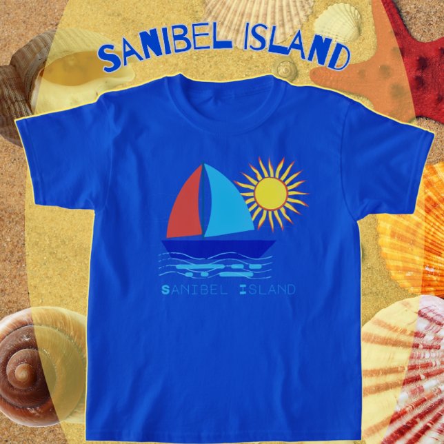 Camiseta Sailboat da ilha Sanibel e férias de sol T-Sh (Criador carregado)