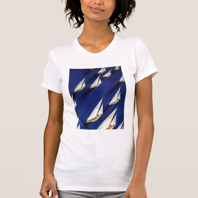 Camiseta Sailboat Regatta por Ski Weld (Frente)