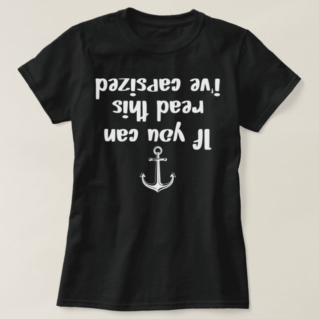 Camiseta Sailing If you can read this i've capsized (Frente do Design)