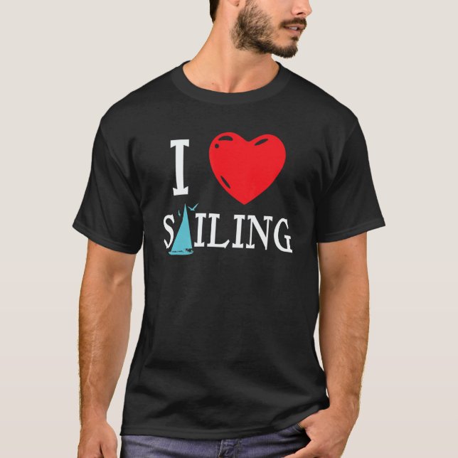 Camiseta Sailing Love Skipper Sailboat Boat Boating Regatta (Frente)