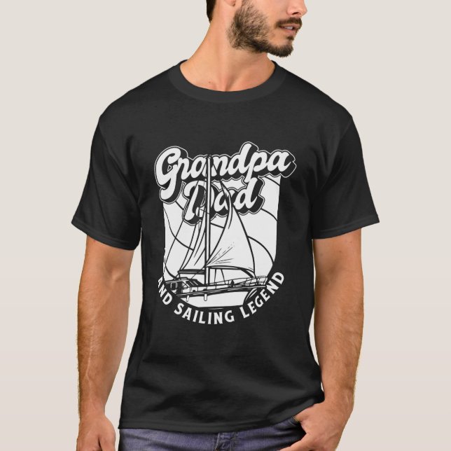 Camiseta Sailor Grandfather Boat Captain Sailboat Sailing G (Frente)