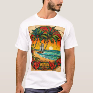 Camiseta Sailor Jerry Inspirou na Tatuagem Tropical Tee"
