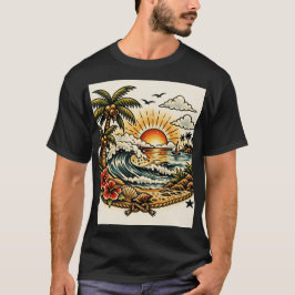 Camiseta Sailor Jerry Tropical Paradise Tattoo Art