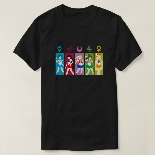 Camiseta Sailor Senshi Classic (Frente do Design)