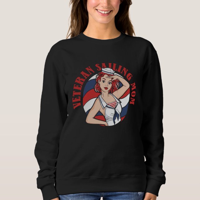 Camiseta Sailor Veteran Captain Sailboat  Boat Sailing Mom (Frente)