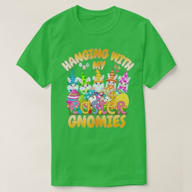 Camiseta Saindo Com Meus Gnomos De Páscoa (Frente do Design)
