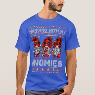 Camiseta Saindo Com Meus Gnomos Engraçado Gnomo Natal Feio
