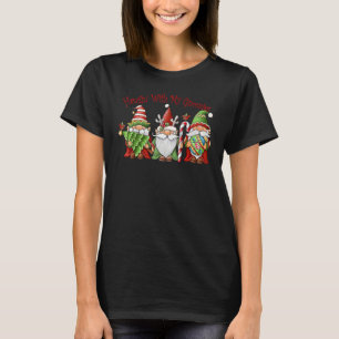 Camiseta Saindo Com Meus Gnomos Feliz Natal 6