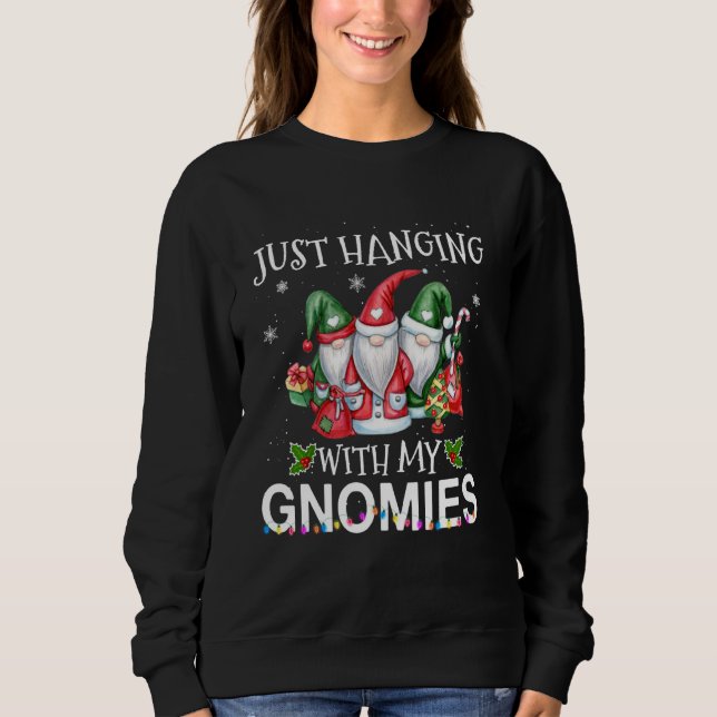 Camiseta Saindo Com Meus Papais noeis De Natal Gnomo Xma (Frente)