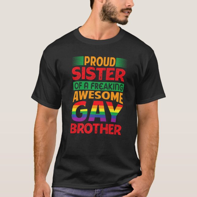 Camiseta Saindo Da Orgulho gay Orgulhosa Irmã Orgulhosa All (Frente)