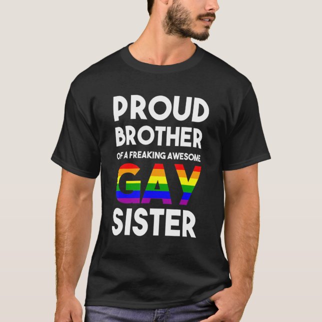 Camiseta Saindo do Orgulho gay - Gay do Irmão Orgulhoso (Frente)