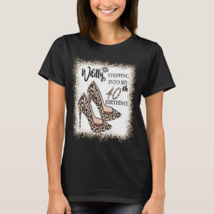 Camiseta Saindo Em Meu Cabelo-Leopardo aniversário de 40 an