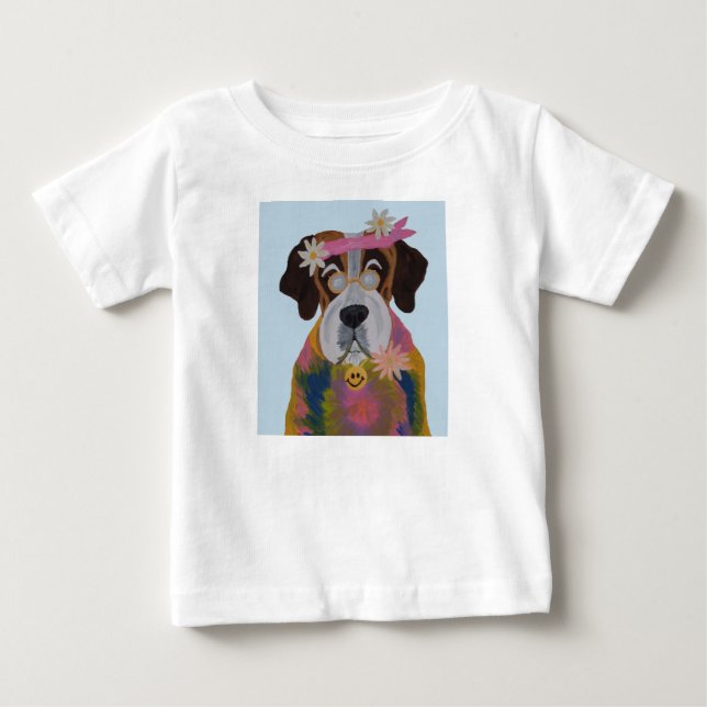 Camiseta Saint Bernard Hippie (Frente)