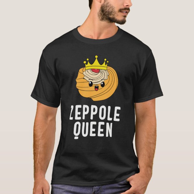 Camiseta Saint Joseph's Day Zeppole Queen Crown Cute Italia (Frente)