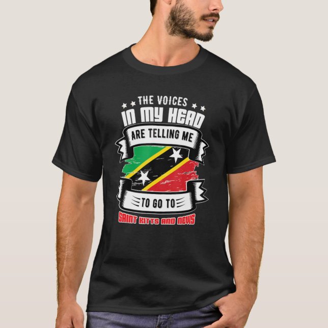 Camiseta Saint Kitts And Nevis In My Head (Frente)