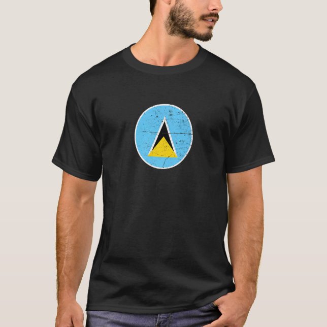 Camiseta Saint Lucia Proud Saint Lucian Flag  1 (Frente)