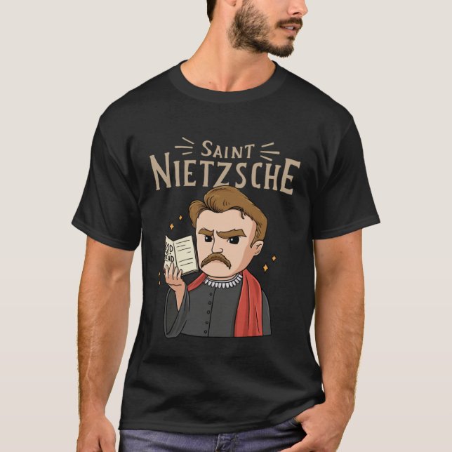 Camiseta Saint Nietzsche for a Philosophy Student  1 (Frente)