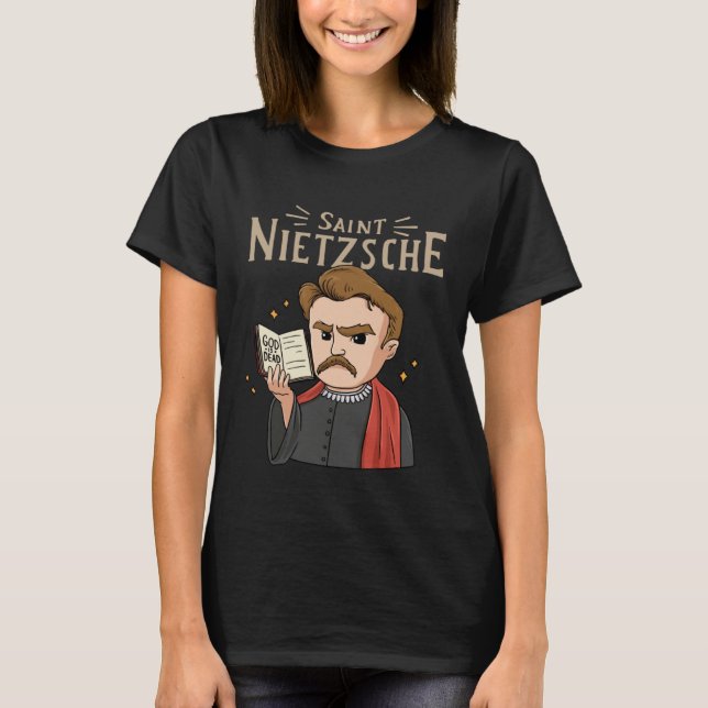 Camiseta Saint Nietzsche for a Philosophy Student  1 (Frente)