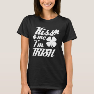 Camiseta Saint Patrick Day Gif Beije-me Eu sou irlandês