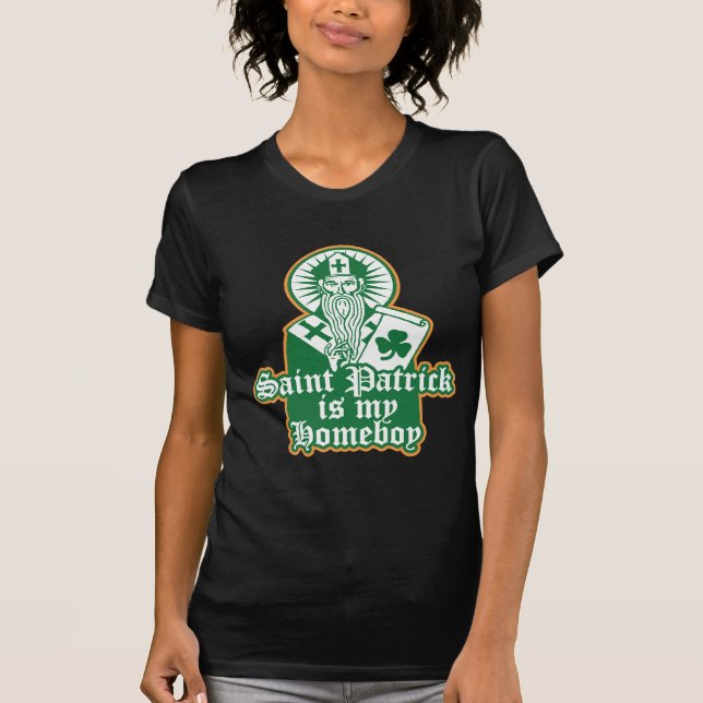 Camiseta Saint Patrick é meu Ficar em casa (Frente)