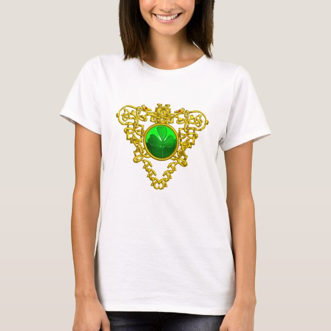 CAMISETA SAINT PATRICK É UM CORAÇÃO CELTICA COM SHAMROCK VE (Frente)
