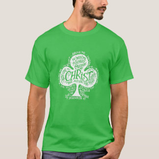 Camiseta Saint Patrick's Breastplate Prayer Católico Verde