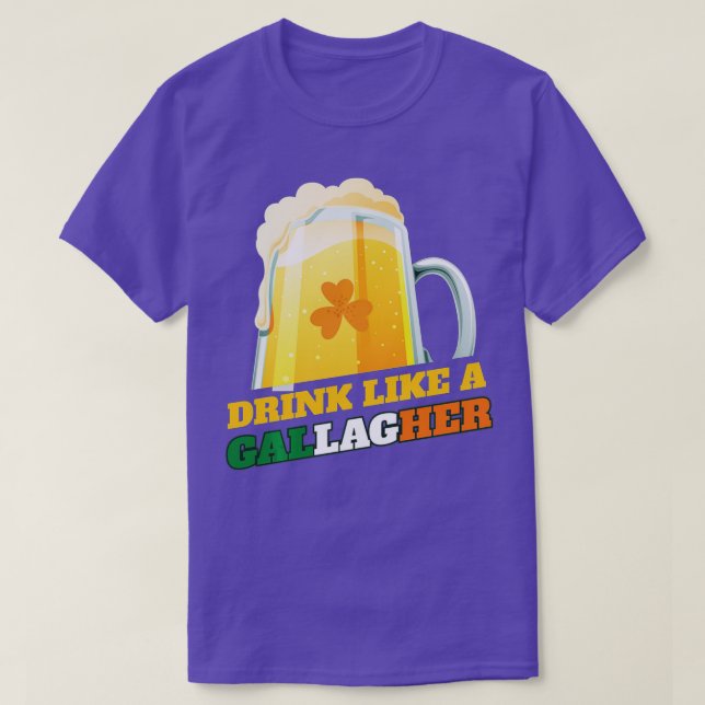 Camiseta Saint Patricks Day Bebe Como Um Galagão (Frente do Design)